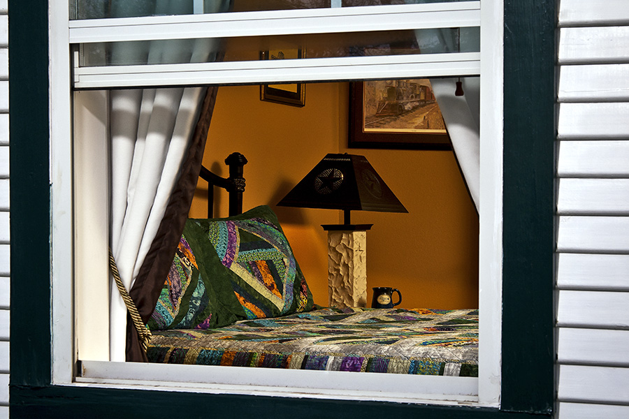 Joy Gould Cottage through window