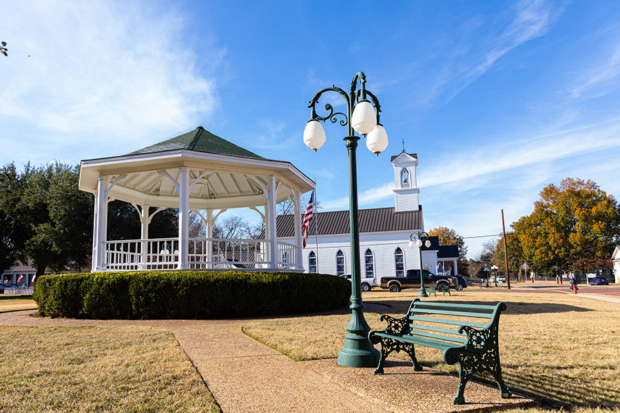 The Gazebo on Otstott Park in Jefferson, Texas, USA